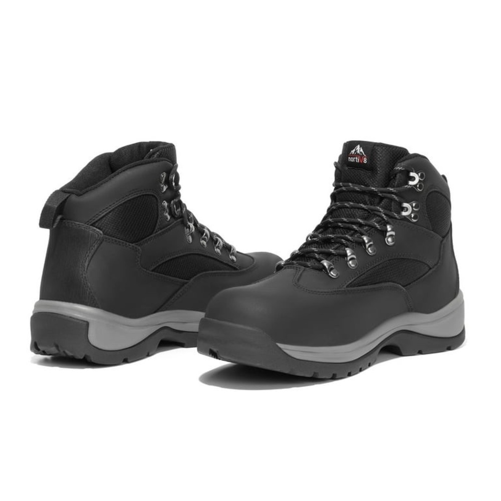 NORTIV8 Men’s Steel Toe Work Boots Waterproof Hiking Size 8 NEW WITHOUT TAGS